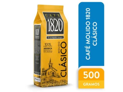 Café 100% Puro, Arabica 1820 Molido Clásico, Tueste Oscuro -500gr